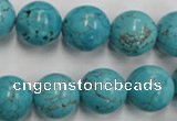 CWB559 15.5 inches 14mm round howlite turquoise beads wholesale