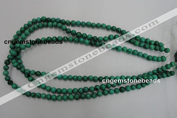 CWB565 15.5 inches 6mm round howlite turquoise beads wholesale