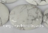 CWB60 15.5 inches 30*40mm oval natural white howlite beads wholesale