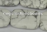 CWB61 15.5 inches 25*35mm rectangle natural white howlite beads