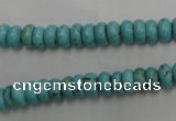 CWB682 15.5 inches 3*7mm rondelle howlite turquoise beads wholesale