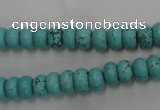 CWB683 15.5 inches 4*7mm rondelle howlite turquoise beads wholesale