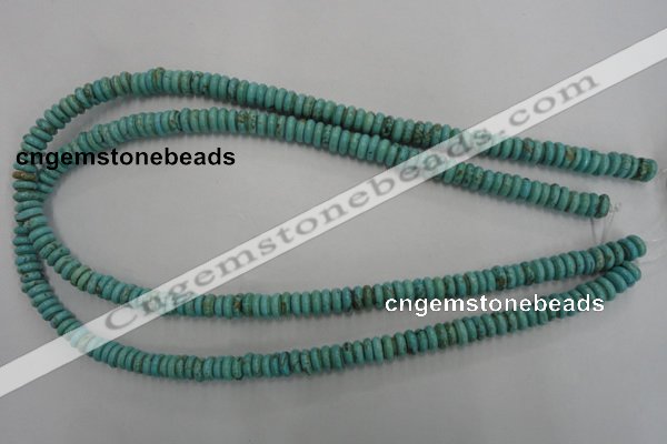 CWB684 15.5 inches 3*8mm rondelle howlite turquoise beads wholesale