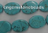 CWB734 15.5 inches 13*18mm oval howlite turquoise beads wholesale