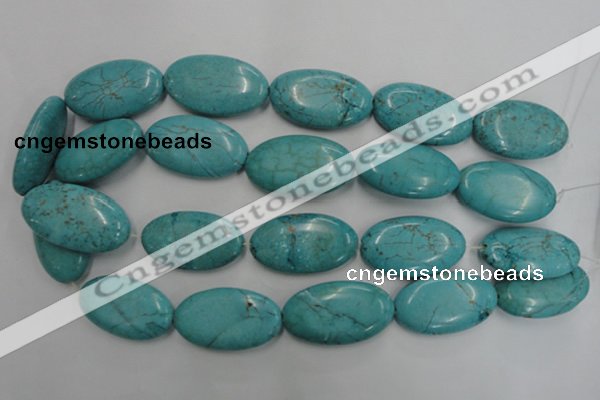 CWB738 15.5 inches 20*36mm oval howlite turquoise beads wholesale