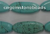 CWB741 15.5 inches 12*30mm marquise howlite turquoise beads wholesale