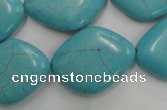 CWB745 15.5 inches 20*26mm diamond howlite turquoise beads wholesale