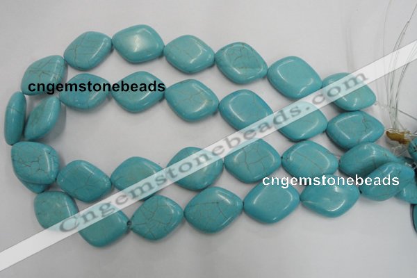 CWB745 15.5 inches 20*26mm diamond howlite turquoise beads wholesale