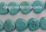 CWB748 15.5 inches 14*14mm triangle howlite turquoise beads wholesale