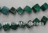 CWB760 15.5 inches 6*6mm cube howlite turquoise beads wholesale