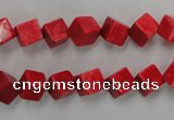 CWB761 15.5 inches 6*6mm cube howlite turquoise beads wholesale