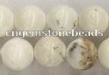 CWB802 15.5 inches 8mm round white howlite turquoise beads