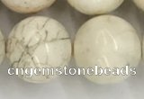 CWB807 15.5 inches 18mm round white howlite turquoise beads