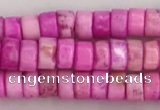 CWB821 15.5 inches 2*4mm tyre howlite turquoise beads wholesale