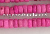 CWB822 15.5 inches 2*4mm tyre howlite turquoise beads wholesale