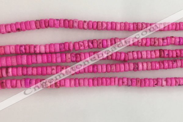 CWB822 15.5 inches 2*4mm tyre howlite turquoise beads wholesale