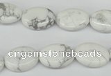 CWB85 15.5 inches 13*18mm oval natural white howlite beads