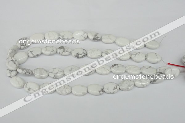 CWB85 15.5 inches 13*18mm oval natural white howlite beads