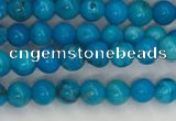 CWB856 15.5 inches 3mm round howlite turquoise beads wholesale