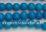 CWB857 15.5 inches 4mm round howlite turquoise beads wholesale