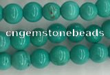 CWB863 15.5 inches 4mm round howlite turquoise beads wholesale