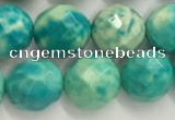 CWB881 15.5 inches 6mm faceted round howlite turquoise beads