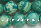 CWB882 15.5 inches 8mm round faceted howlite turquoise beads