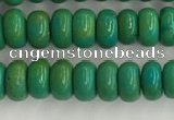 CWB898 15.5 inches 2*4mm rondelle howlite turquoise beads