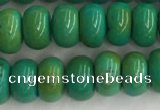 CWB899 15.5 inches 4*6mm rondelle howlite turquoise beads