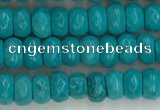 CWB901 15.5 inches 2*4mm faceted rondelle howlite turquoise beads