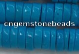 CWB907 15.5 inches 3*8mm tyre howlite turquoise beads wholesale