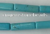 CWB915 15.5 inches 4*13mm tube howlite turquoise beads wholesale