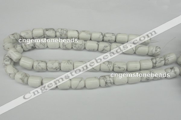 CWB94 15.5 inches 12*16mm drum natural white howlite beads