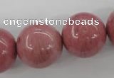 CWF19 15.5 inches 20mm round pink wooden fossil jasper beads wholesale