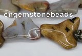 CWG02 15.5 inches 25*33mm wavy freeform ocean agate gemstone beads