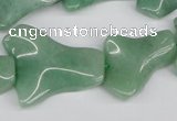 CWG07 15.5 inches 25*33mm wavy freeform green aventurine beads