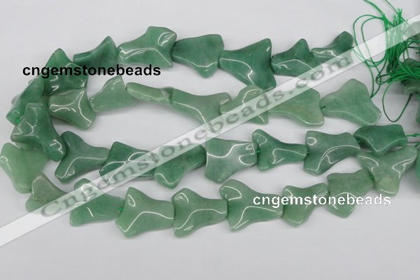 CWG07 15.5 inches 25*33mm wavy freeform green aventurine beads