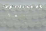 CWH03 15.5 inches 8mm faceted round white jade beads wholesale