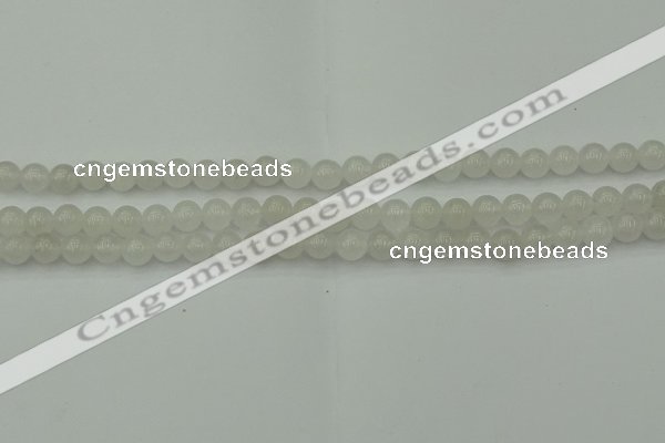 CWH51 15.5 inches 6mm round white jade beads wholesale