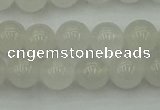 CWH52 15.5 inches 8mm round white jade beads wholesale