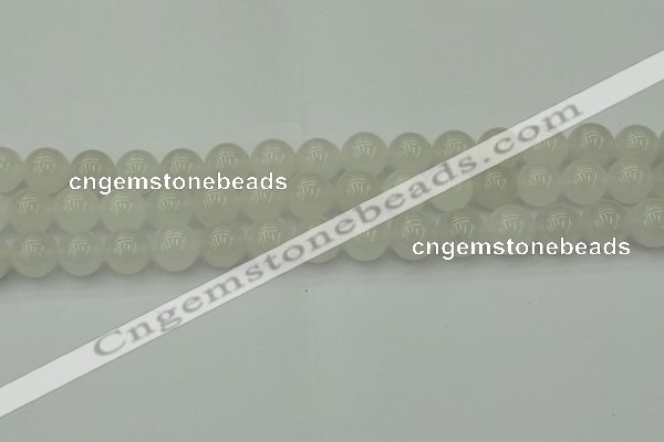 CWH54 15.5 inches 12mm round white jade beads wholesale