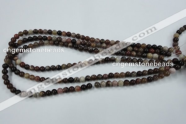 CWJ201 15.5 inches 6mm round wood jasper gemstone beads wholesale