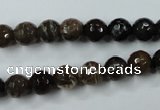 CWJ212 15.5 inches 8mm faceted round wood jasper gemstone beads