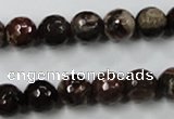 CWJ213 15.5 inches 10mm faceted round wood jasper gemstone beads