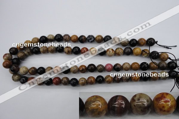 CWJ262 15.5 inches 8mm round wood jasper gemstone beads wholesale