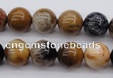 CWJ265 15.5 inches 14mm round wood jasper gemstone beads wholesale