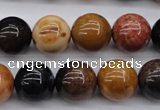 CWJ266 15.5 inches 15mm round wood jasper gemstone beads wholesale