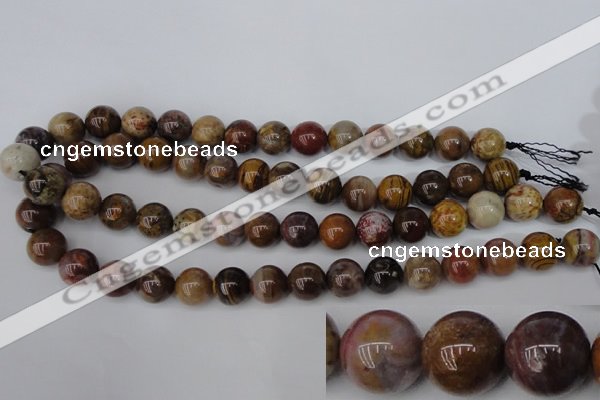 CWJ275 15.5 inches 14mm round wood jasper gemstone beads wholesale