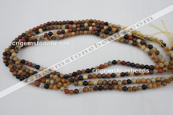 CWJ280 15.5 inches 5mm round wood jasper gemstone beads wholesale