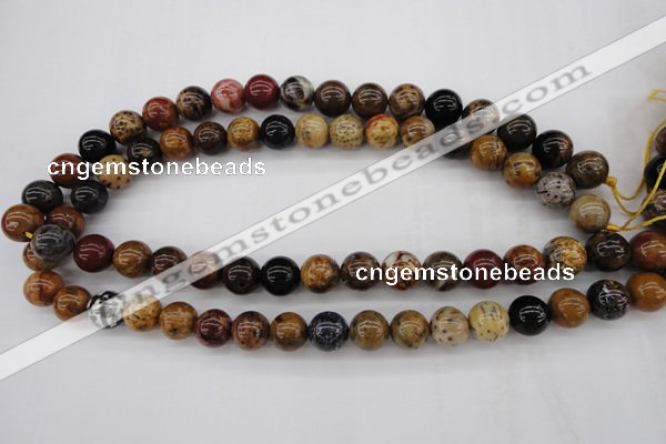 CWJ283 15.5 inches 11mm round wood jasper gemstone beads wholesale